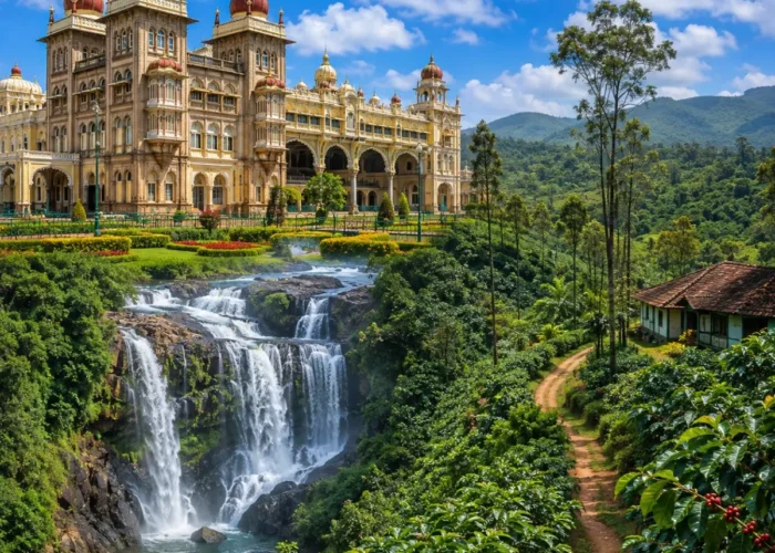 Mysuru & Coorg Tour Package featuring Mysore Palace, Chamundi Hills, Abbey Falls and Coorg coffee plantations