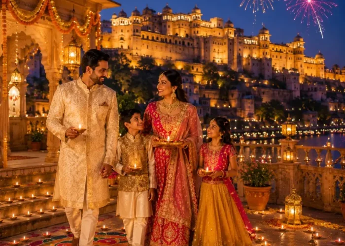 Rajasthan Royal Diwali Tour Package featuring Jaipur, Udaipur, Jodhpur, royal palaces, forts and festive Diwali celebrations.