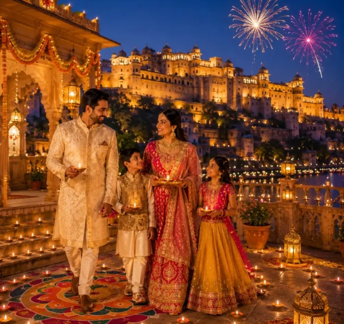 Rajasthan Royal Diwali Tour Package featuring Jaipur, Udaipur, Jodhpur, royal palaces, forts and festive Diwali celebrations.
