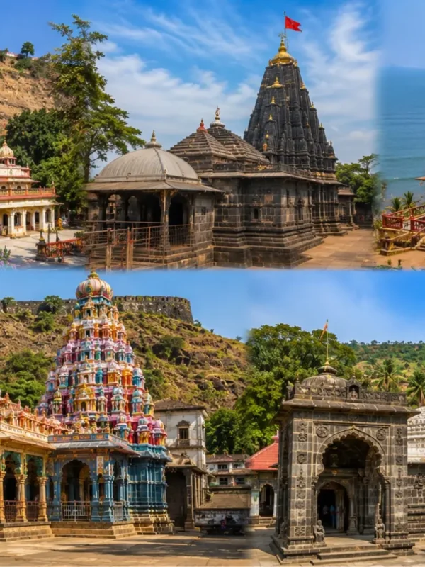 Sade Teen Shaktipeeth Tour 4 Nights 5 Days bus package from Mumbai covering Mahalakshmi Kolhapur, Tulja Bhavani, Renuka Mata and Saptashrungi temples.