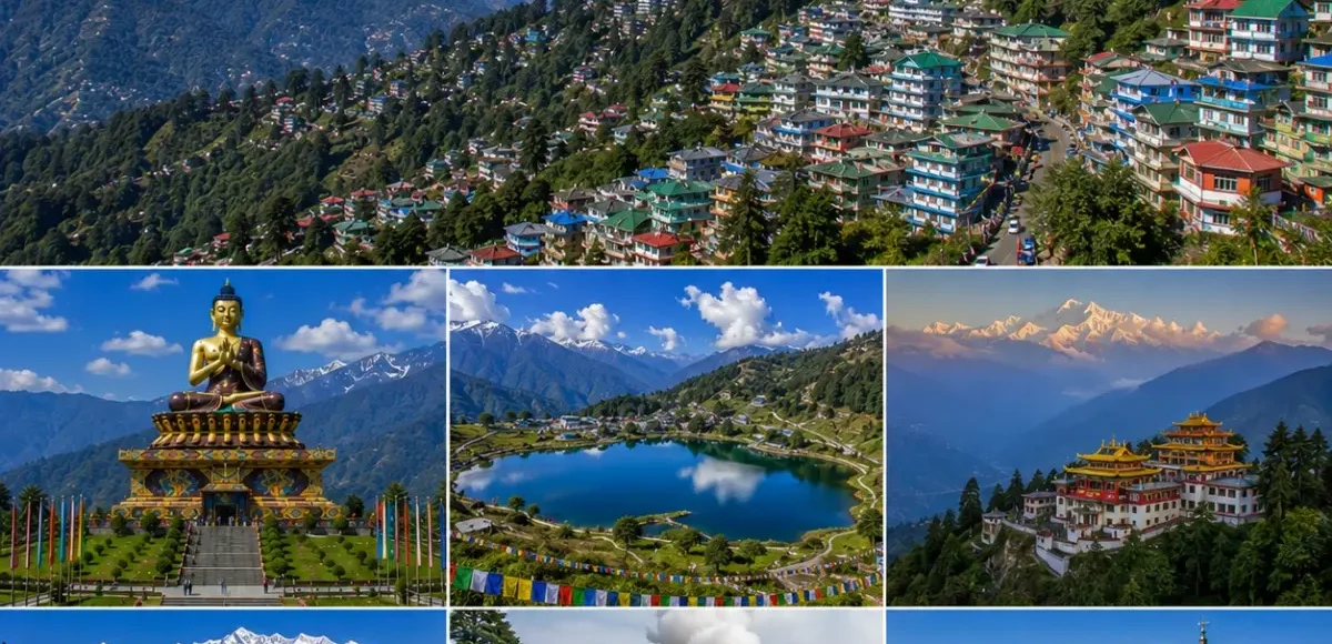 Sikkim Darjeeling Grand Tour Package featuring Tsomgo Lake, Yumthang Valley, Pelling Skywalk, Tiger Hill, Darjeeling Toy Train and Mount Kanchenjunga.