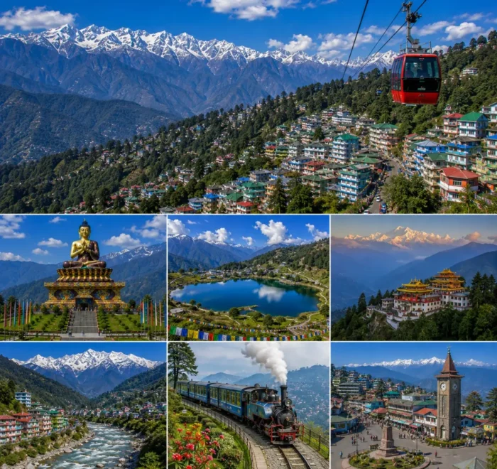 Sikkim Darjeeling Grand Tour Package featuring Tsomgo Lake, Yumthang Valley, Pelling Skywalk, Tiger Hill, Darjeeling Toy Train and Mount Kanchenjunga.