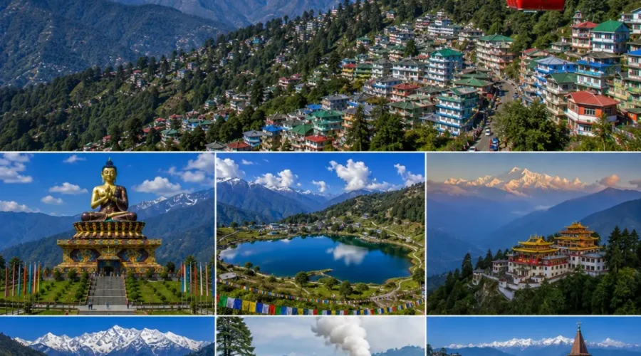 Sikkim Darjeeling Grand Tour Package featuring Tsomgo Lake, Yumthang Valley, Pelling Skywalk, Tiger Hill, Darjeeling Toy Train and Mount Kanchenjunga.