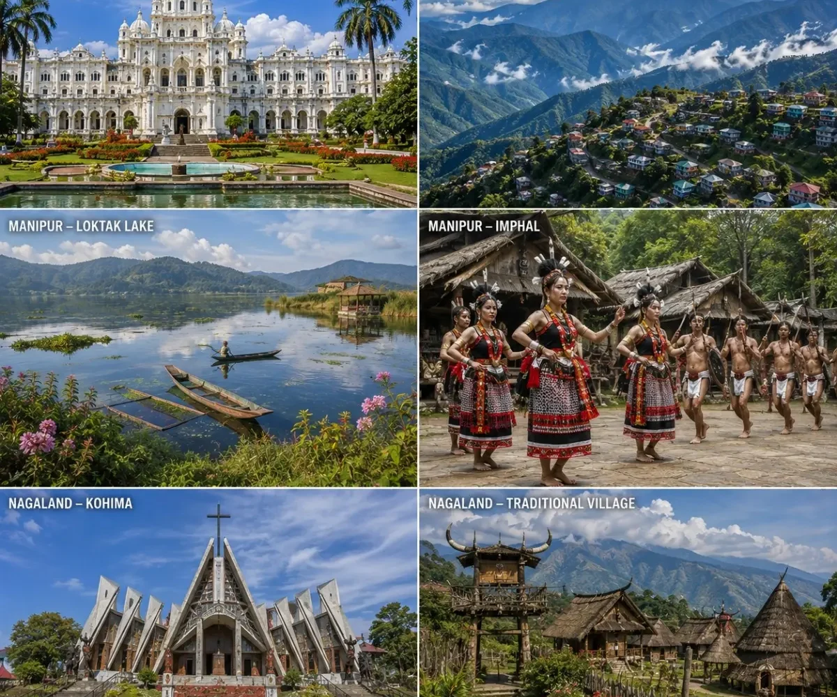 Tripura, Mizoram, Manipur & Nagaland Tour Package featuring Unakoti, Neermahal, Aizawl, Loktak Lake and Kohima