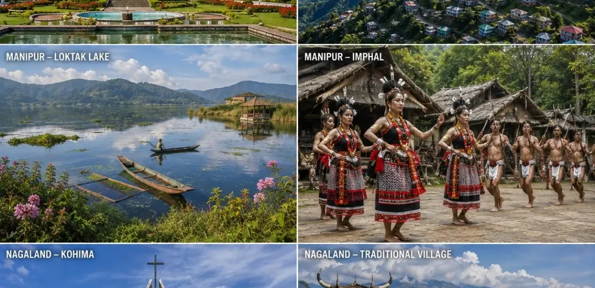 Tripura, Mizoram, Manipur & Nagaland Tour Package featuring Unakoti, Neermahal, Aizawl, Loktak Lake and Kohima