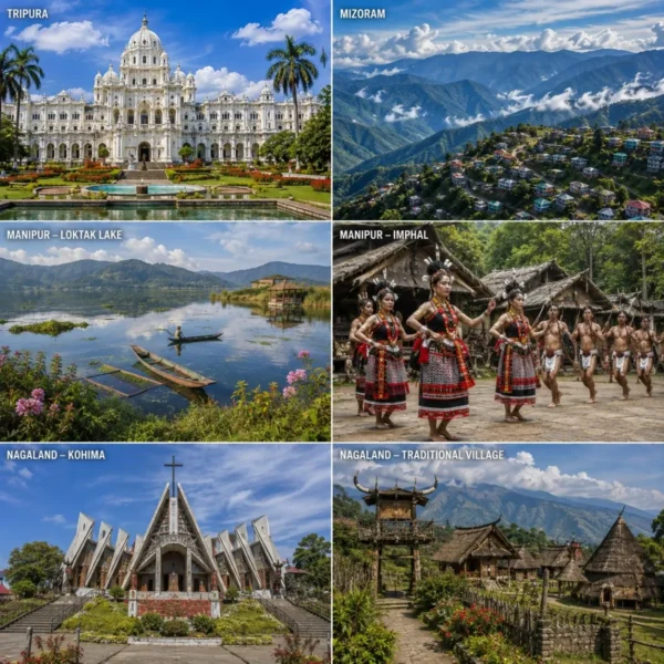 Tripura, Mizoram, Manipur & Nagaland Tour Package featuring Unakoti, Neermahal, Aizawl, Loktak Lake and Kohima