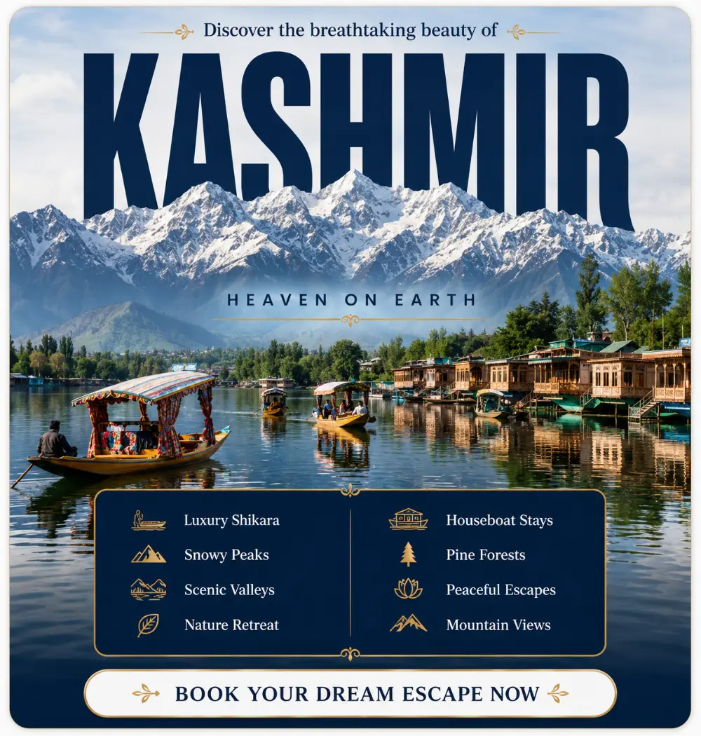 Kashmir valleys and houseboats